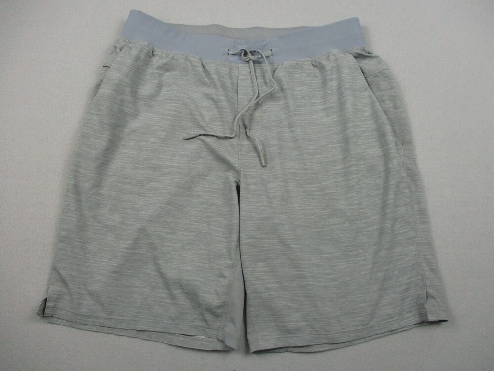 Lululemon Shorts Men Large Gray Solid T.H.E Running Linerless Gym Pockets L